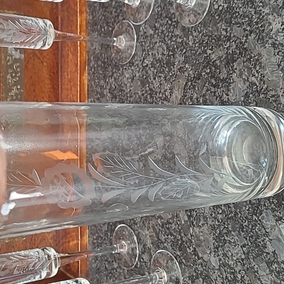 Vintage Javit Handcut Crystal Cordial Decanter with 6 Glasses - Picture 8 of 16